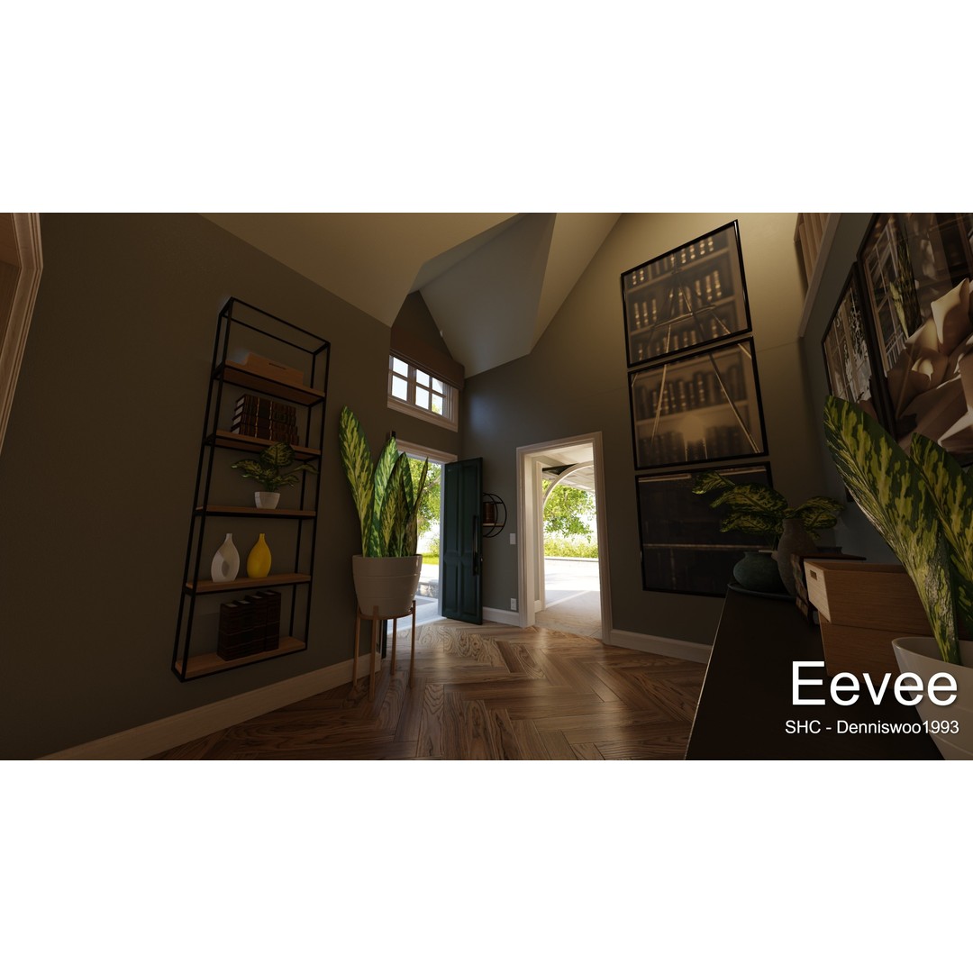 Large Mansion 3D Model – Classic Modern Villa with Animation, Blender - View 61