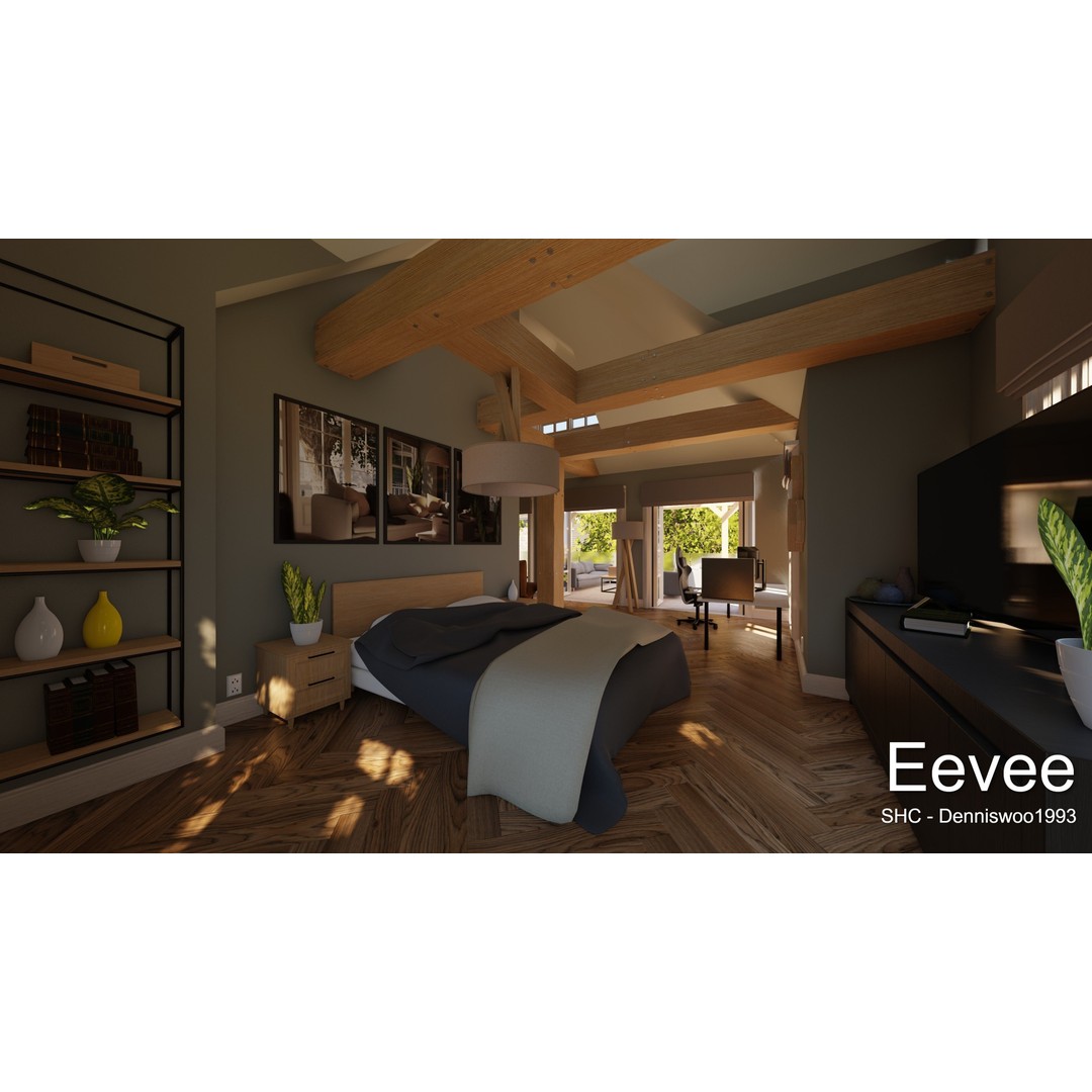 Large Mansion 3D Model – Classic Modern Villa with Animation, Blender - View 66