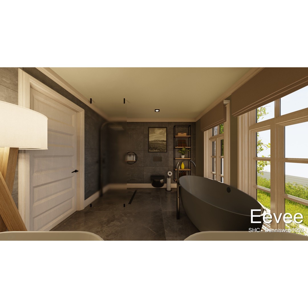 Large Mansion 3D Model – Classic Modern Villa with Animation, Blender - View 67