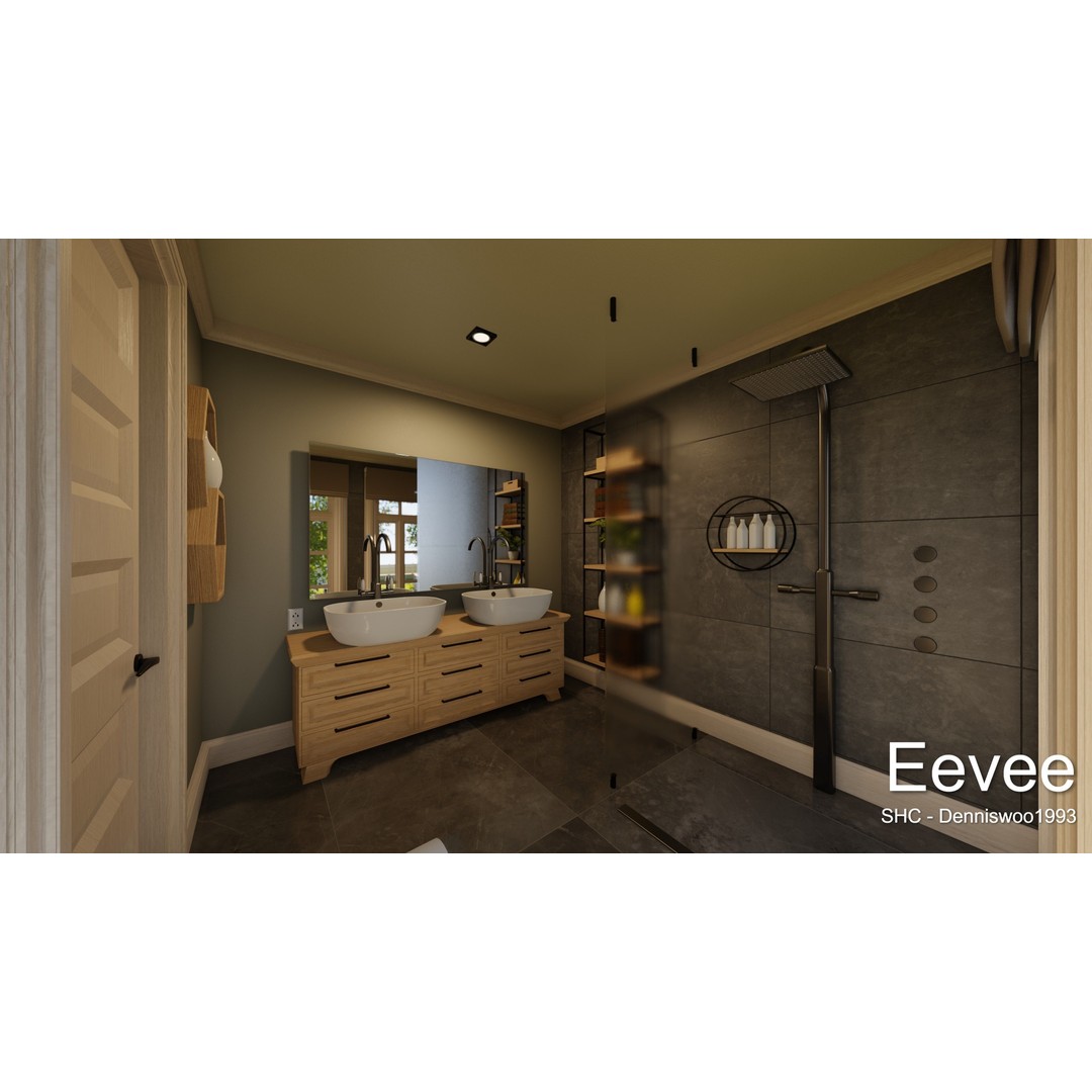 Large Mansion 3D Model – Classic Modern Villa with Animation, Blender - View 72