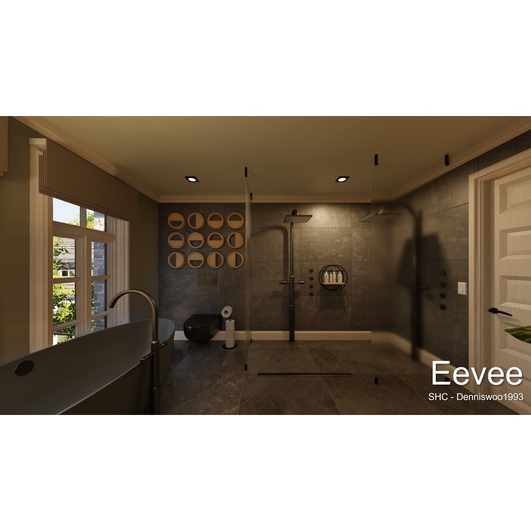 Large Mansion 3D Model – Classic Modern Villa with Animation, Blender - View 76