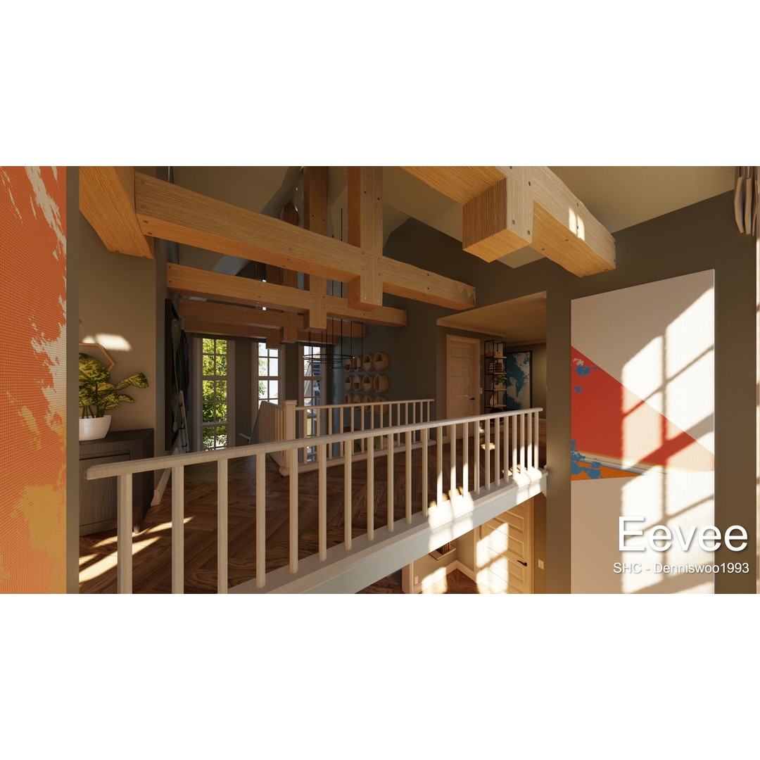 Large Mansion 3D Model – Classic Modern Villa with Animation, Blender - View 77