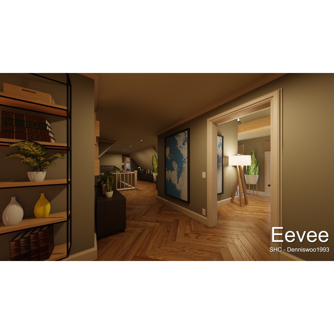 Large Mansion 3D Model – Classic Modern Villa with Animation, Blender - View 79