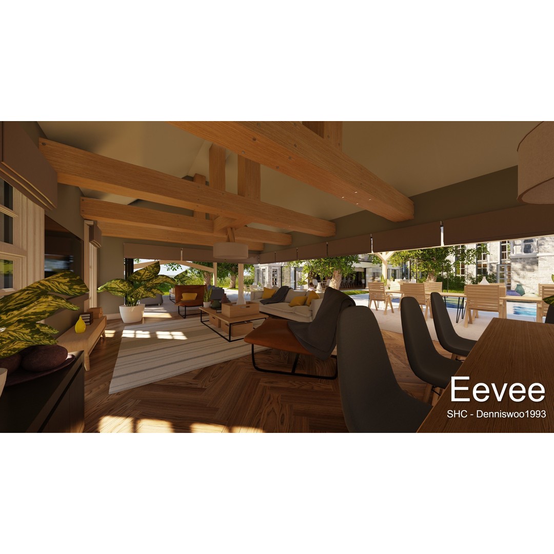 Large Mansion 3D Model – Classic Modern Villa with Animation, Blender - View 90