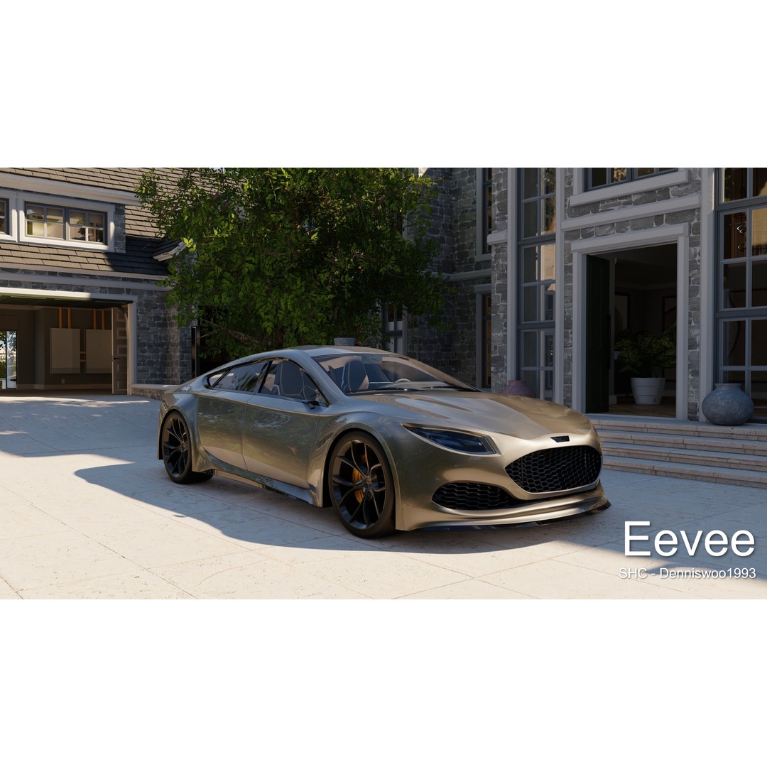 Large Mansion 3D Model – Classic Modern Villa with Animation, Blender - View 96