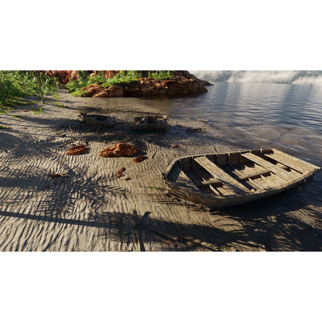 Beach Scene 3D Model – Tropical Landscape with High-Quality Textures - View 5