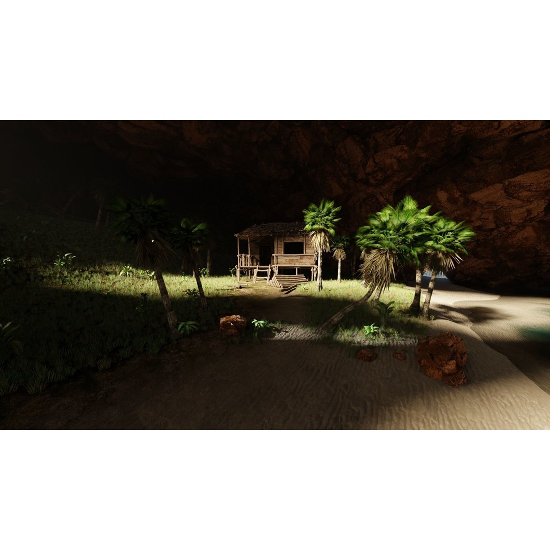 Pirate Island Scene 3D Model – High Poly Landscape, Blender, FBX, OBJ - View 12