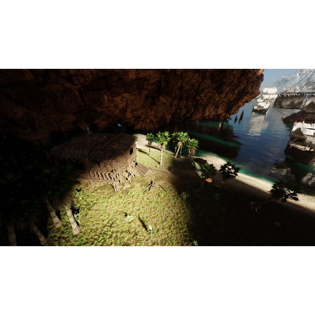 Pirate Island Scene 3D Model – High Poly Landscape, Blender, FBX, OBJ - View 15