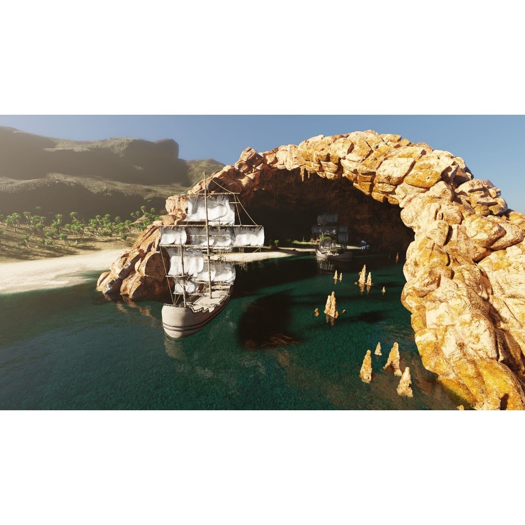 Pirate Island Scene 3D Model – High Poly Landscape, Blender, FBX, OBJ - View 18