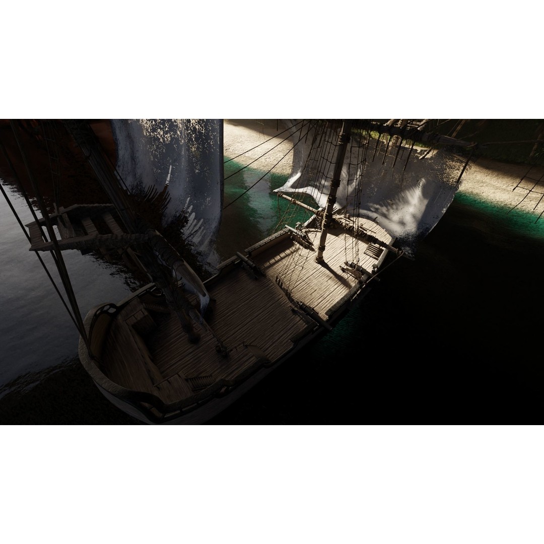 Pirate Island Scene 3D Model – High Poly Landscape, Blender, FBX, OBJ - View 24