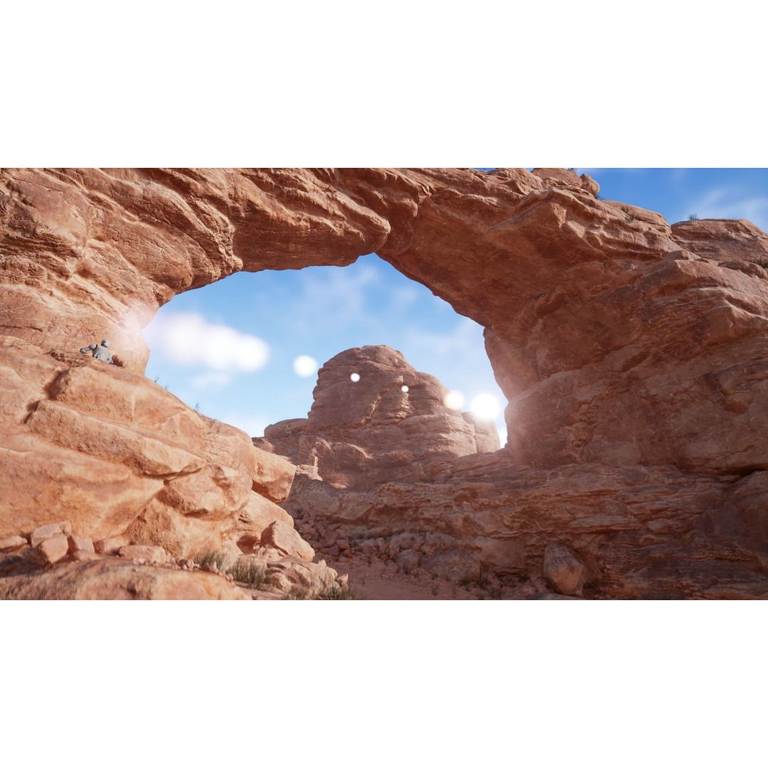 Desert Sandstone Cliffs 3D Model – Low Poly Modular Environment, FBX - View 14
