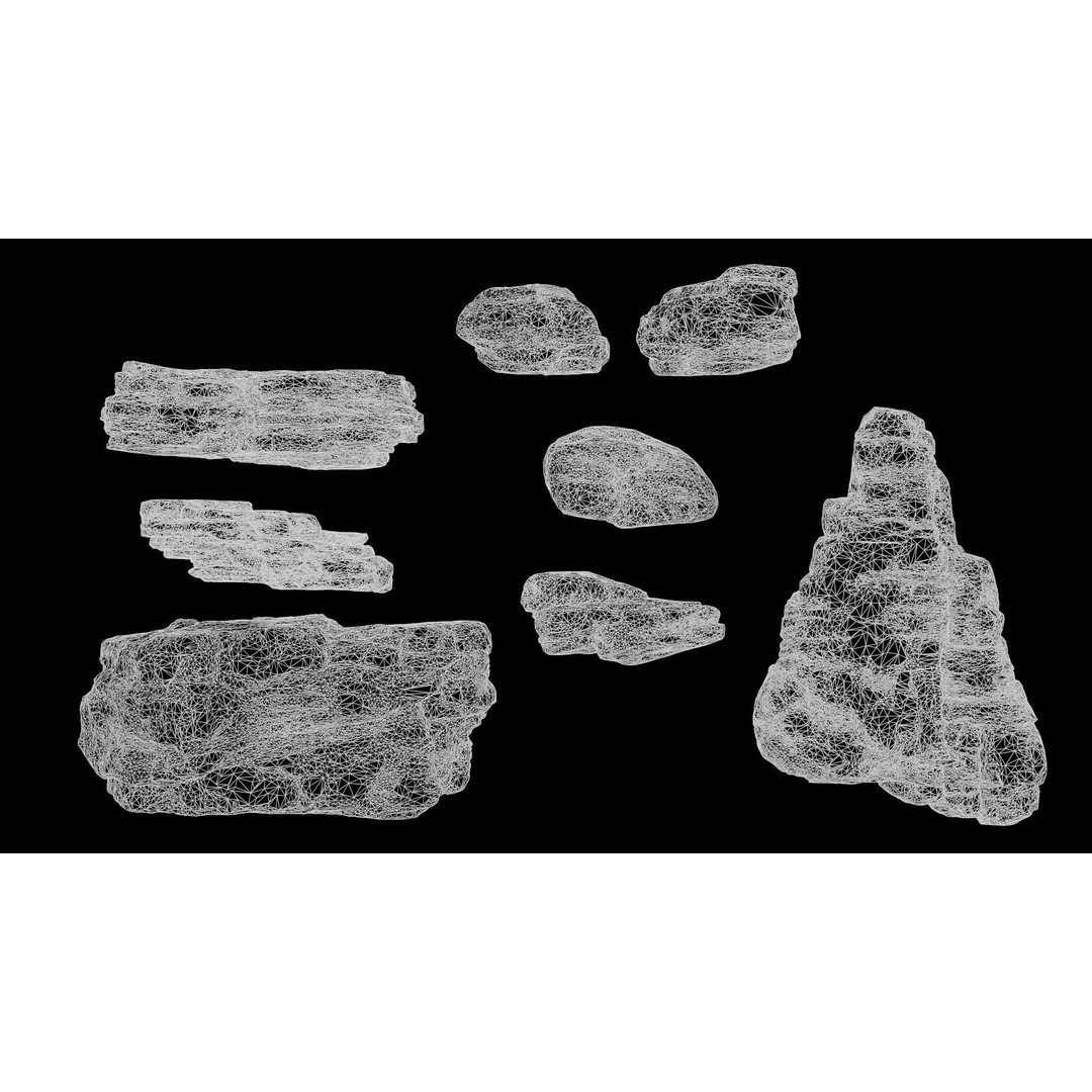 Desert Sandstone Cliffs 3D Model – Low Poly Modular Environment, FBX - View 19