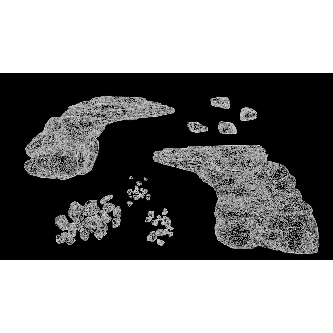 Desert Sandstone Cliffs 3D Model – Low Poly Modular Environment, FBX - View 20