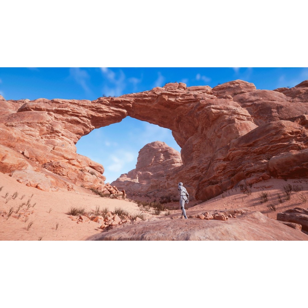 Desert Sandstone Cliffs 3D Model – Low Poly Modular Environment, FBX - View 4