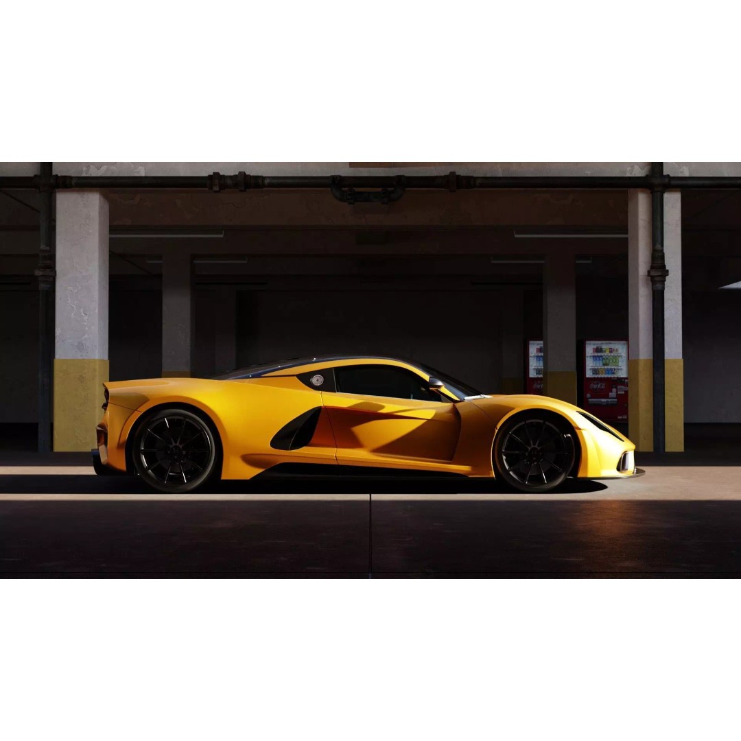 Realistic Parking Lot 3D Model – Low Poly Game Asset, Blender, FBX, OBJ - View 2