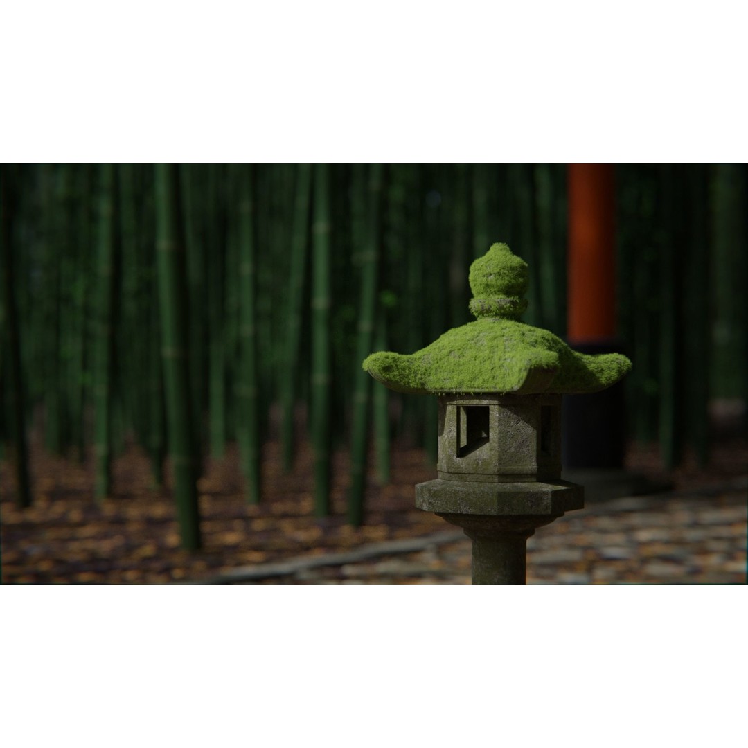 Bamboo Path 3D Model – Scenic Landscape with PBR Textures, Blender, FBX, OBJ - View 10