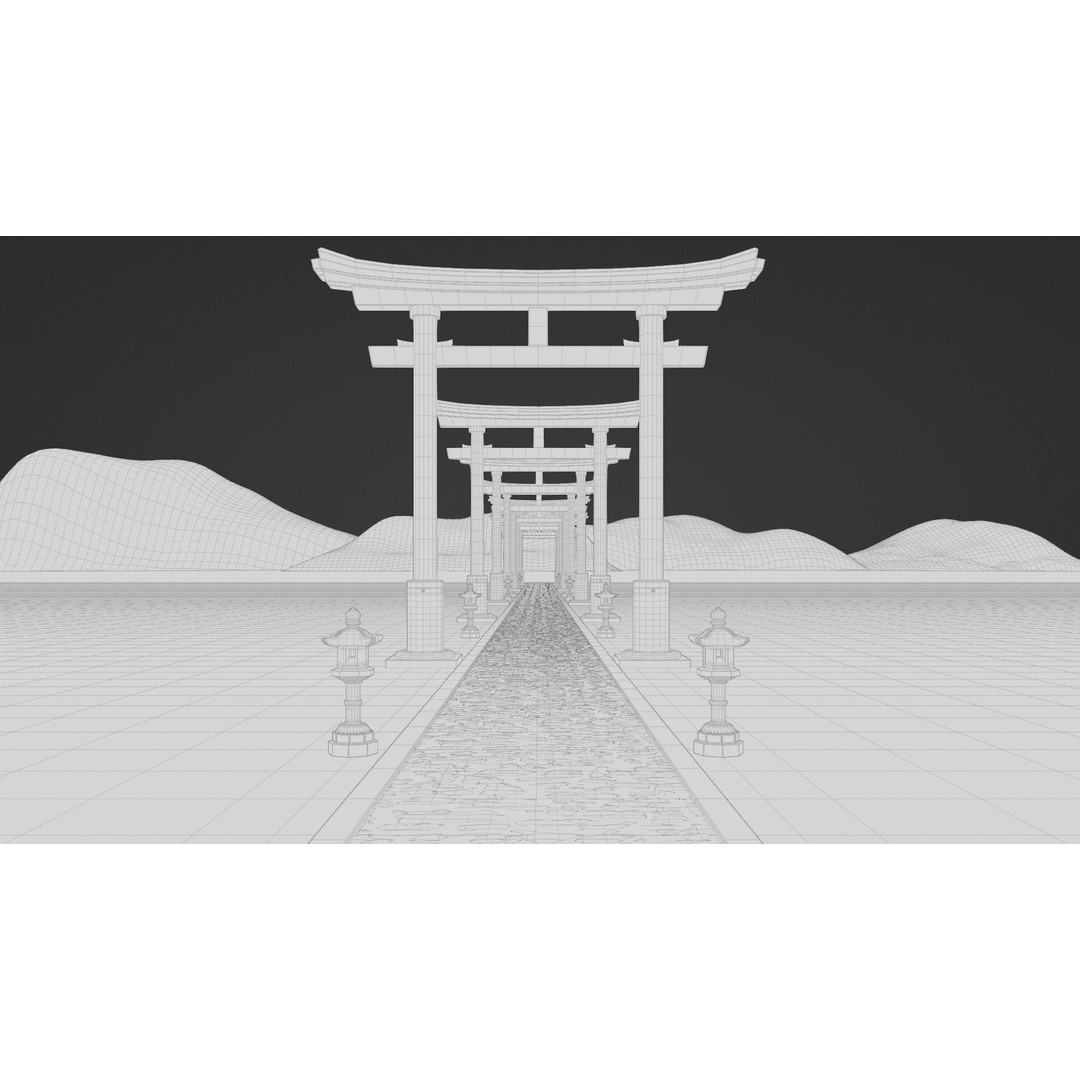 Bamboo Path 3D Model – Scenic Landscape with PBR Textures, Blender, FBX, OBJ - View 18