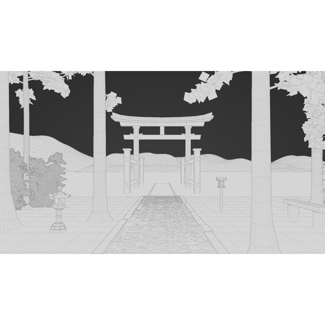 Bamboo Path 3D Model – Scenic Landscape with PBR Textures, Blender, FBX, OBJ - View 20
