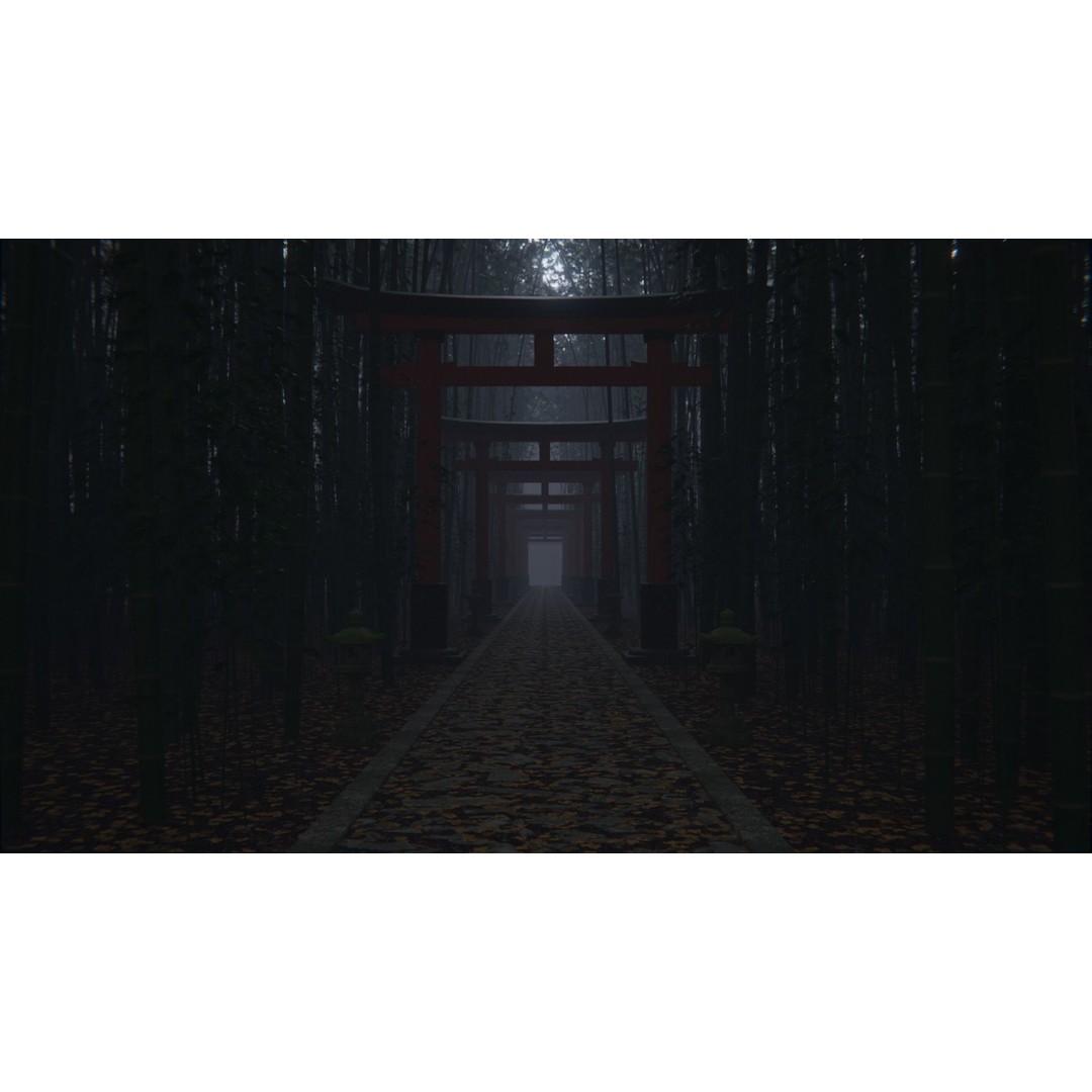 Bamboo Path 3D Model – Scenic Landscape with PBR Textures, Blender, FBX, OBJ - View 7