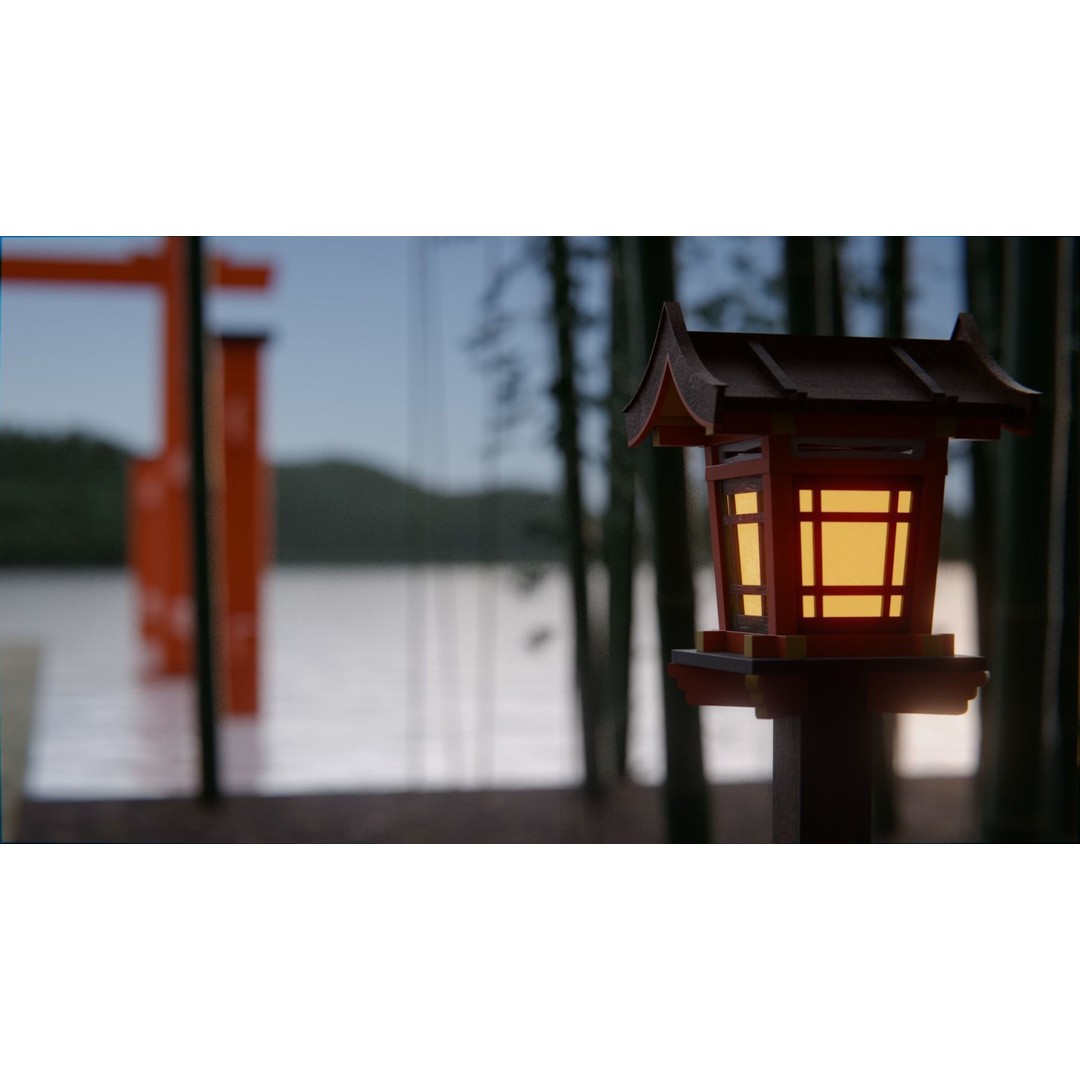Bamboo Path 3D Model – Scenic Landscape with PBR Textures, Blender, FBX, OBJ - View 9