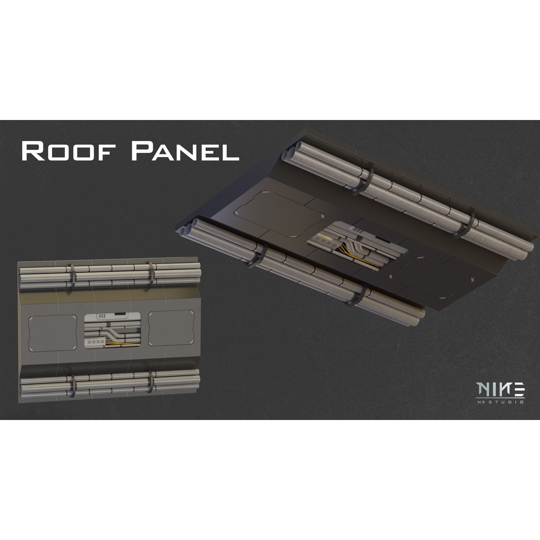 Sci-fi Props Interior 3D Model – Modular Kitbash for Game Assets, FBX - View 13