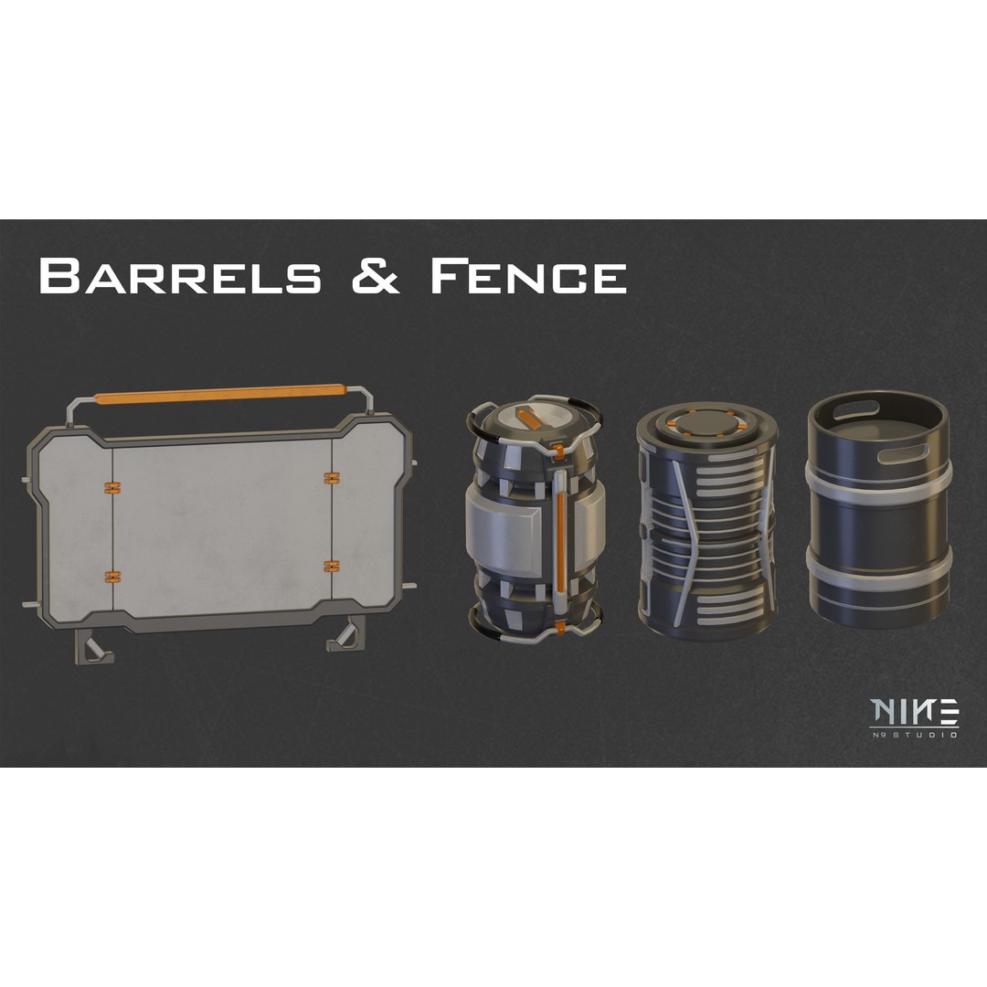 Sci-fi Props Interior 3D Model – Modular Kitbash for Game Assets, FBX - View 17