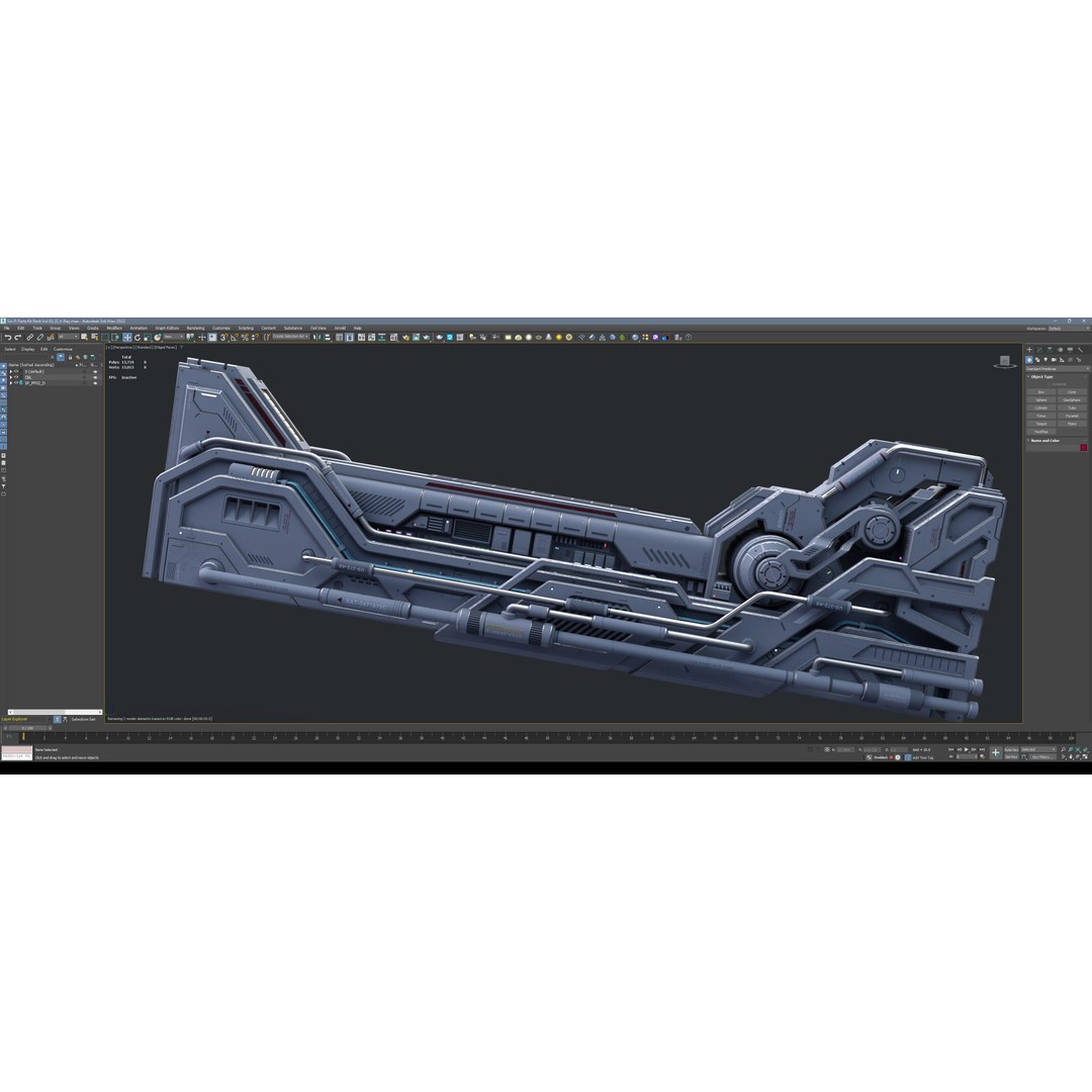 Sci-Fi Parts Kit 3D Model – Low Poly PBR Asset, FBX & OBJ Formats - View 26