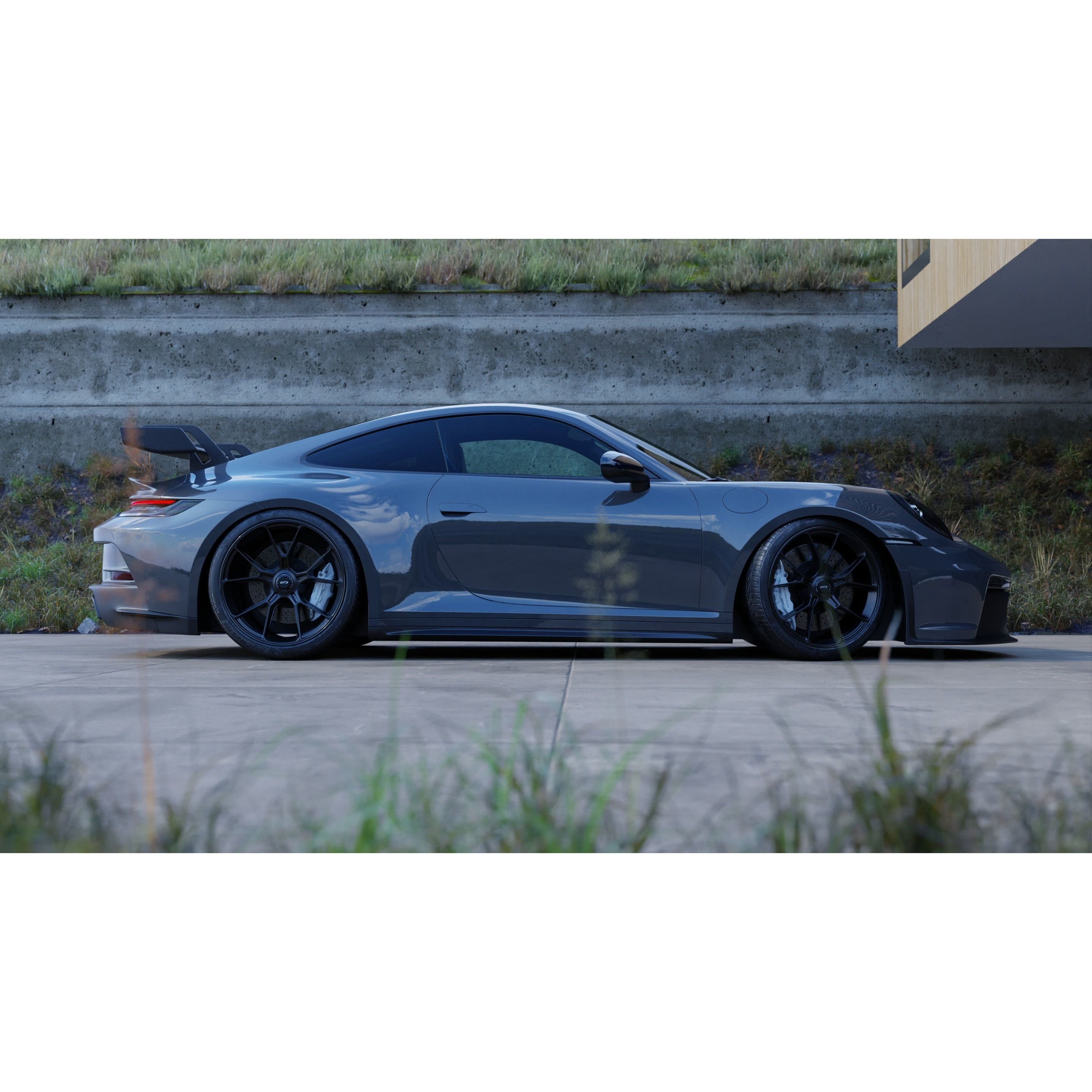 Automotive Hill Villa Scene - Game-Ready 3D Model - View 6
