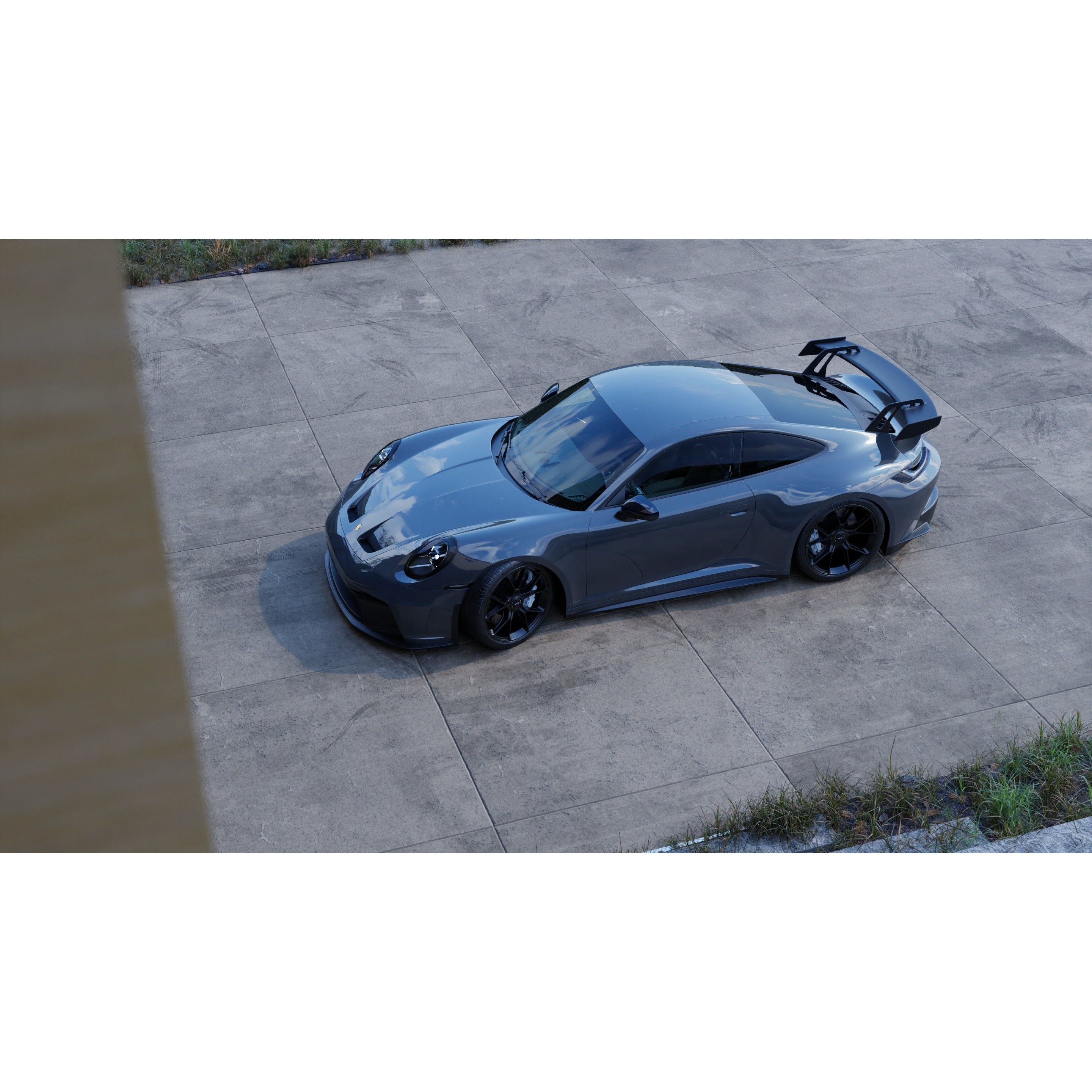 Automotive Hill Villa Scene - Game-Ready 3D Model - View 7