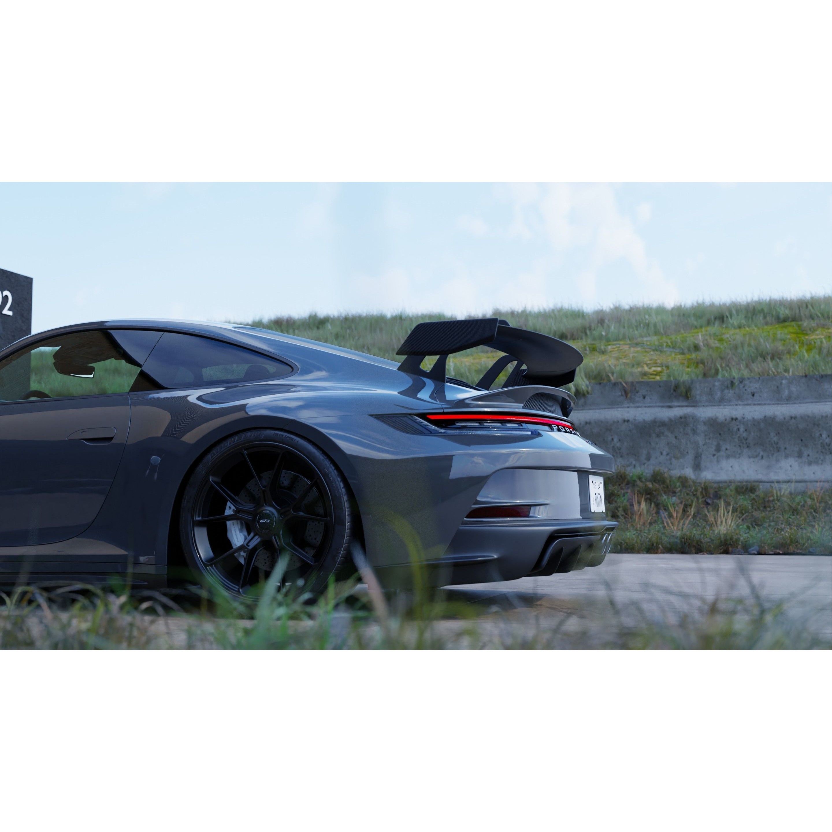 Automotive Hill Villa Scene - Game-Ready 3D Model - View 8