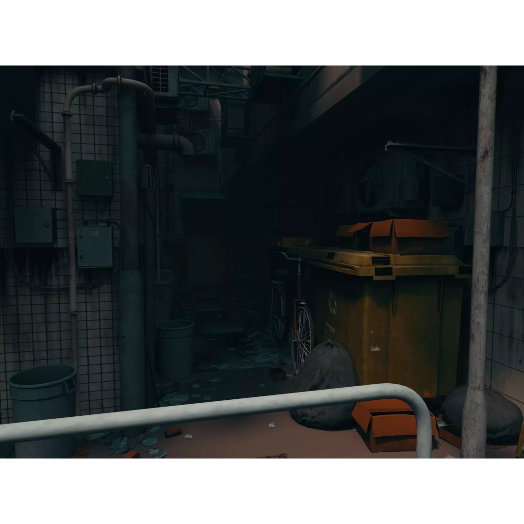 Cyberpunk Alley 3D Model – Low Poly Urban Scene, FBX, OBJ - View 12