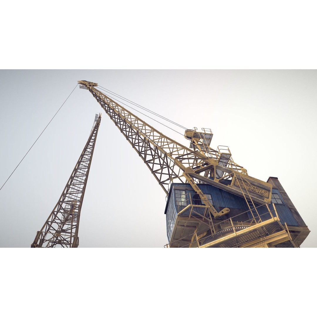 Crane STOTHERT-PITT 3D Model – Low Poly Rigged Asset for Unity, Unreal - View 17