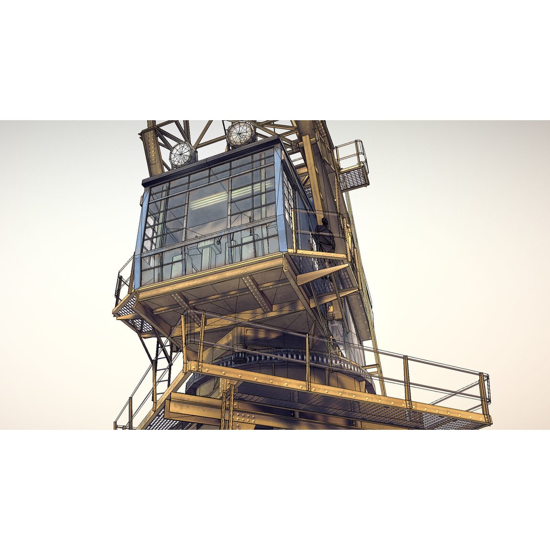 Crane STOTHERT-PITT 3D Model – Low Poly Rigged Asset for Unity, Unreal - View 18