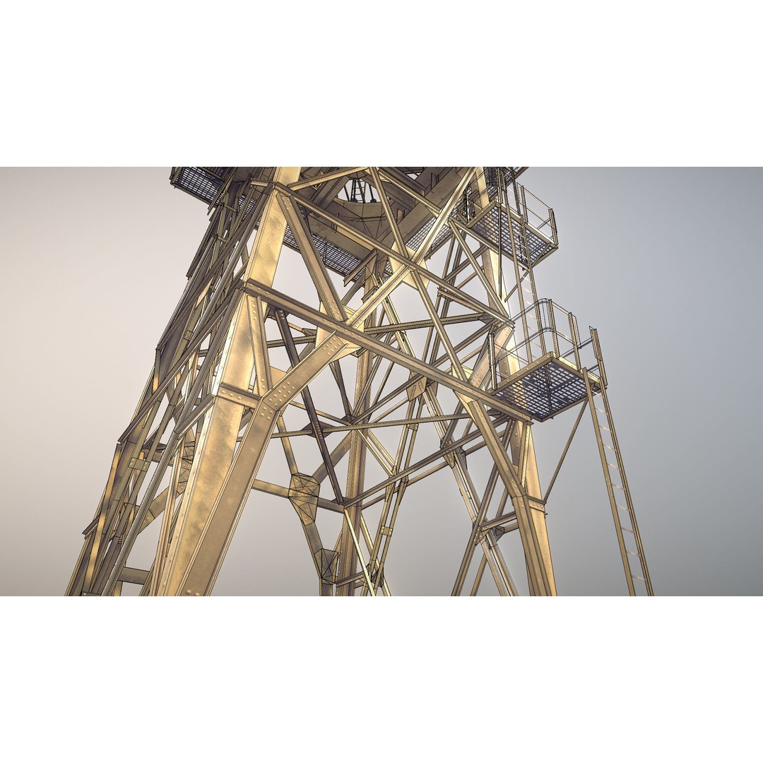 Crane STOTHERT-PITT 3D Model – Low Poly Rigged Asset for Unity, Unreal - View 20