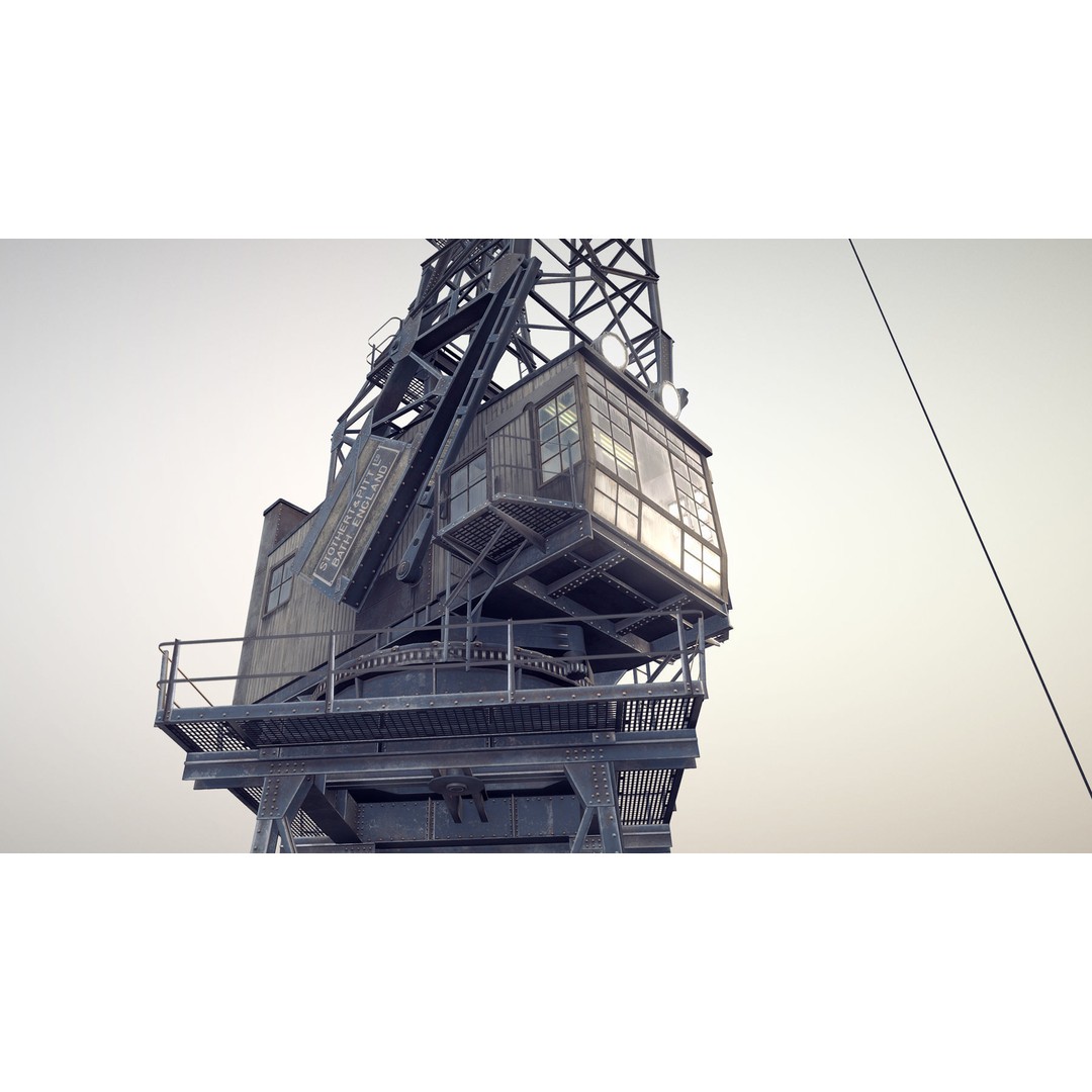 Crane STOTHERT-PITT 3D Model – Low Poly Rigged Asset for Unity, Unreal - View 25