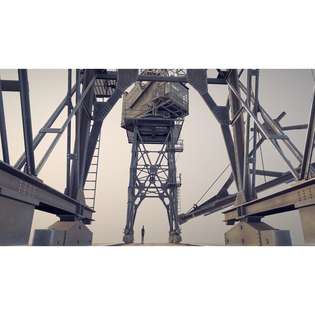 Crane STOTHERT-PITT 3D Model – Low Poly Rigged Asset for Unity, Unreal - View 26