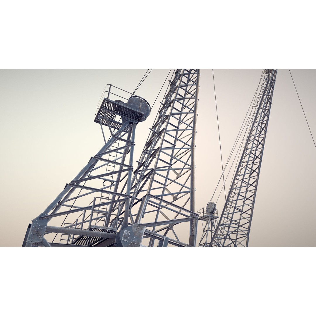Crane STOTHERT-PITT 3D Model – Low Poly Rigged Asset for Unity, Unreal - View 27