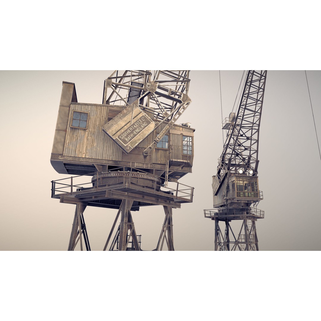 Crane STOTHERT-PITT 3D Model – Low Poly Rigged Asset for Unity, Unreal - View 6
