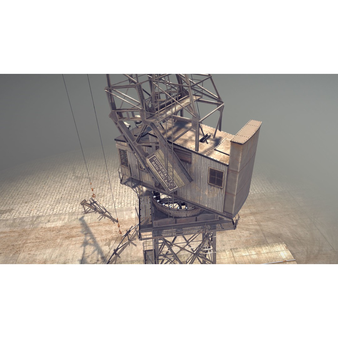 Crane STOTHERT-PITT 3D Model – Low Poly Rigged Asset for Unity, Unreal - View 9