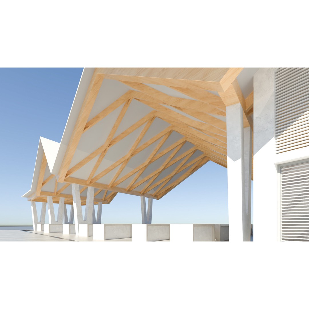 Open Public Marketplace 3D Model – Low Poly PBR Game Asset, Redshift - View 15