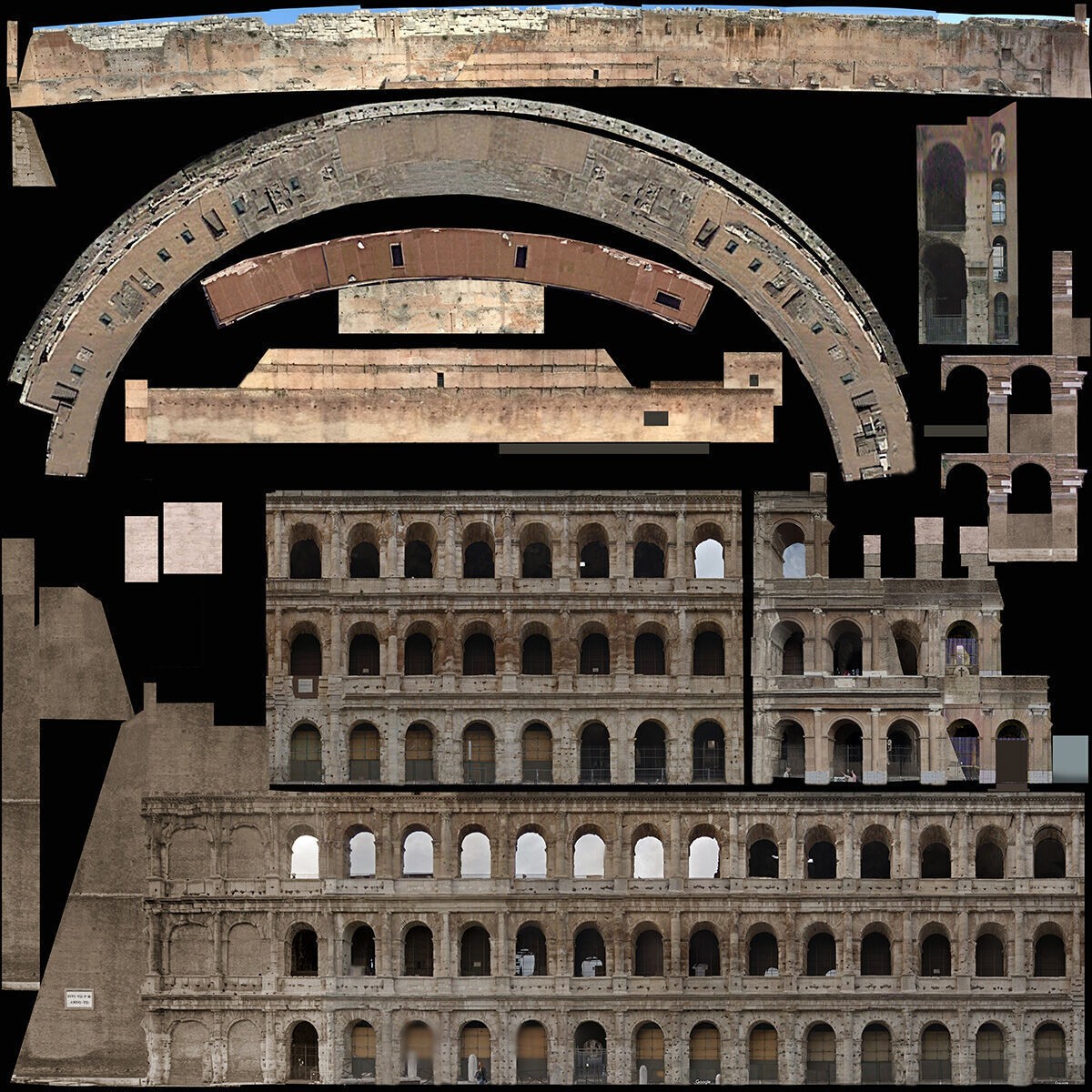 Roman Colosseum Ruins - Ultra High Detail 3D Model