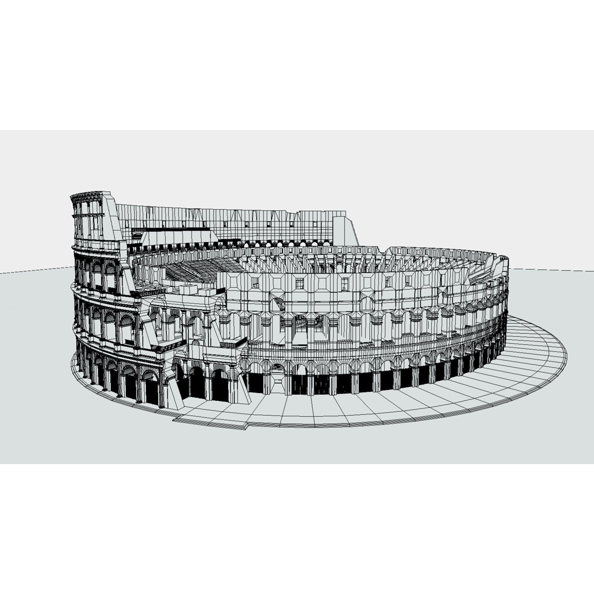 Roman Colosseum Ruins - Ultra High Detail 3D Model - View 11