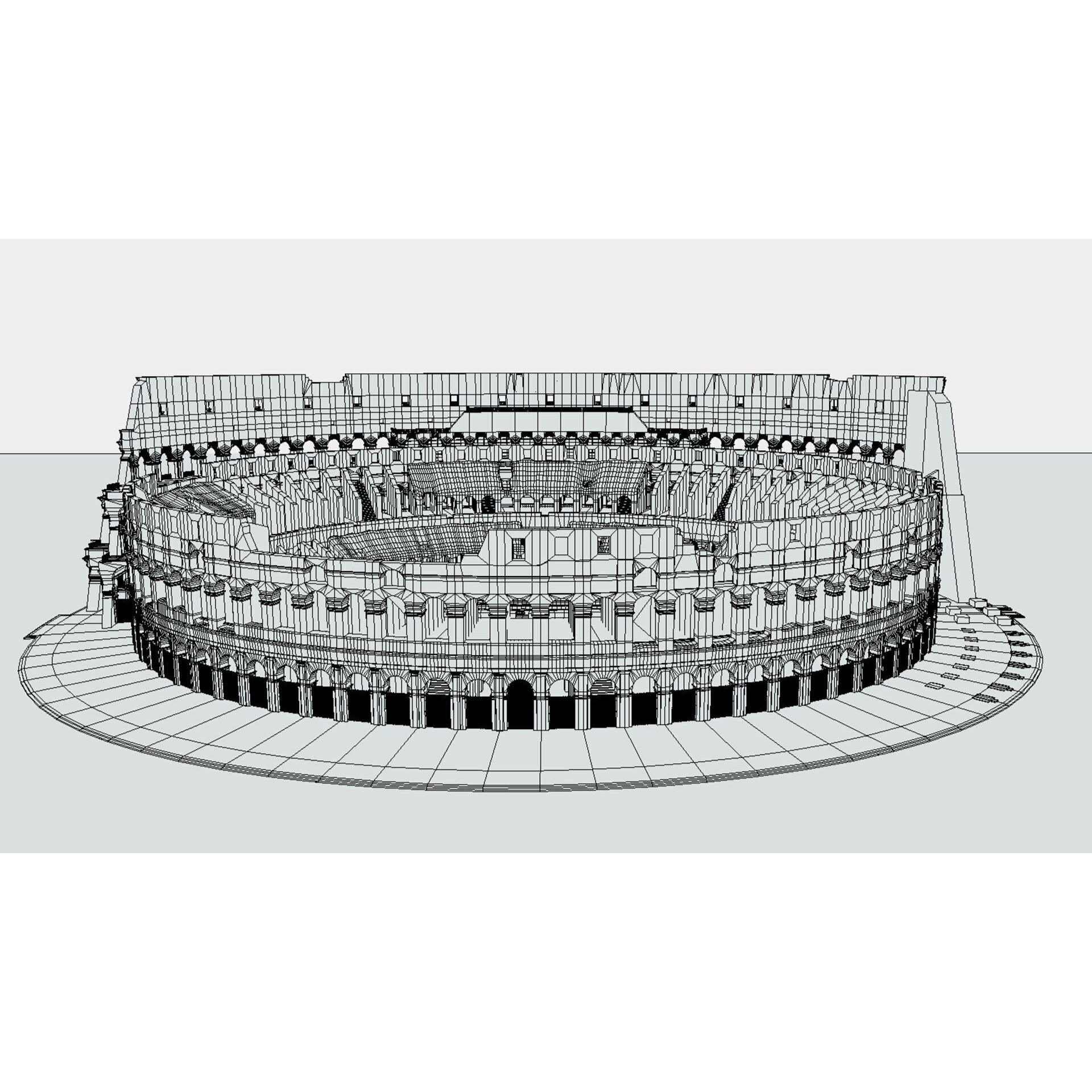 Roman Colosseum Ruins - Ultra High Detail 3D Model - View 12