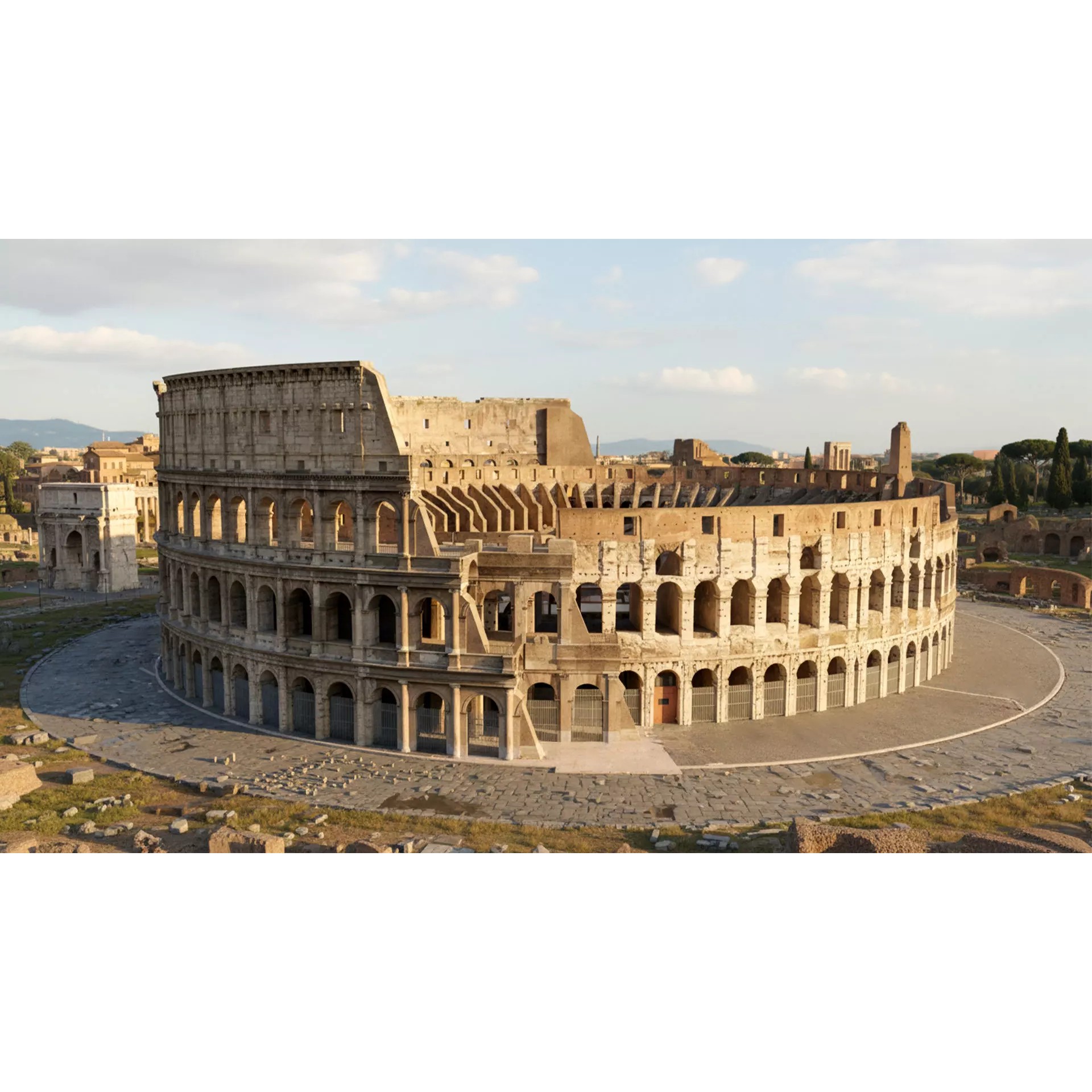Roman Colosseum Ruins - Ultra High Detail 3D Model - View 2