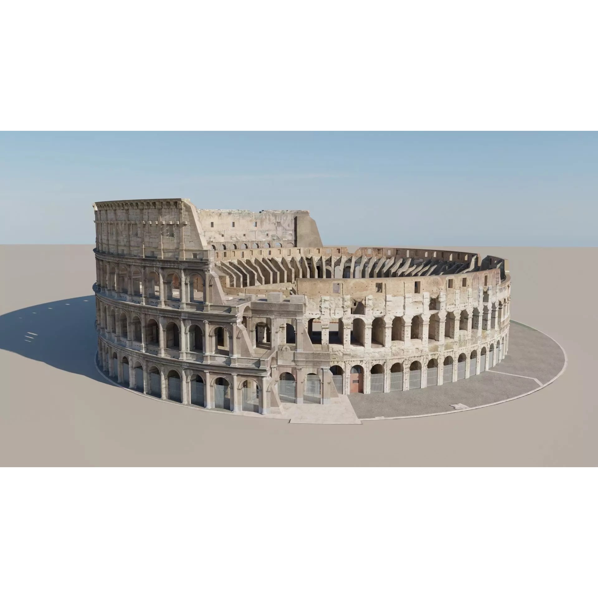 Roman Colosseum Ruins - Ultra High Detail 3D Model - View 3