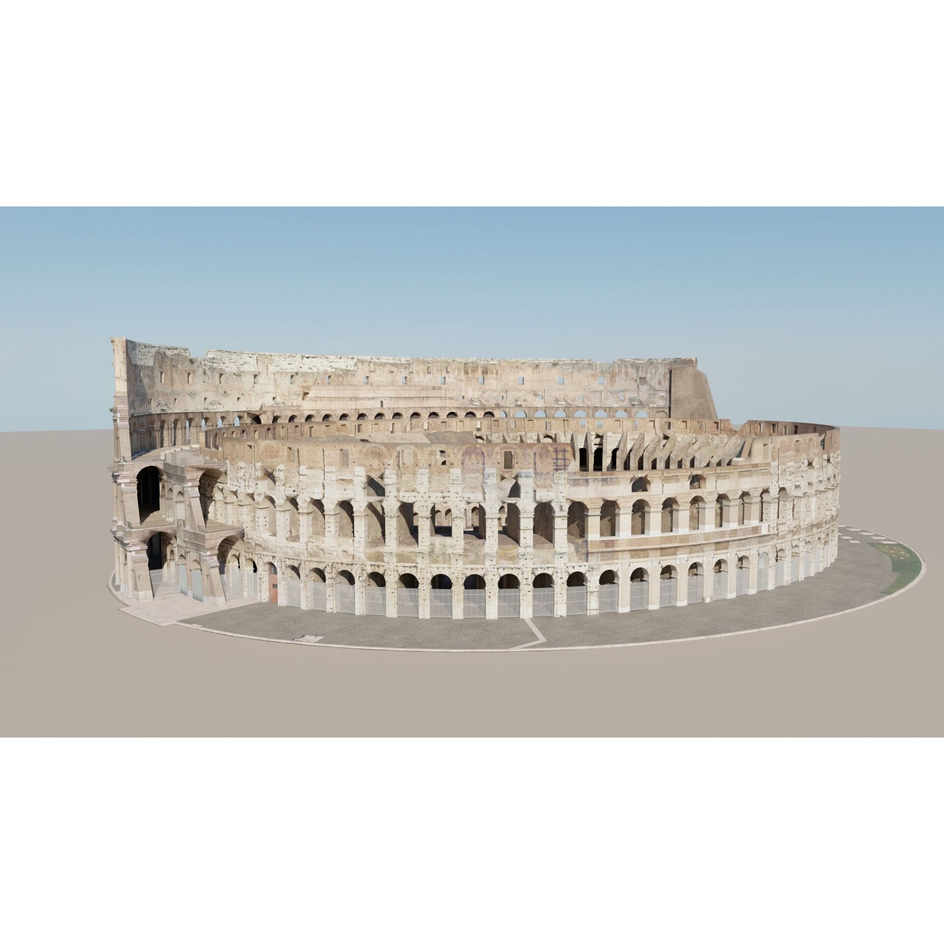 Roman Colosseum Ruins - Ultra High Detail 3D Model - View 5
