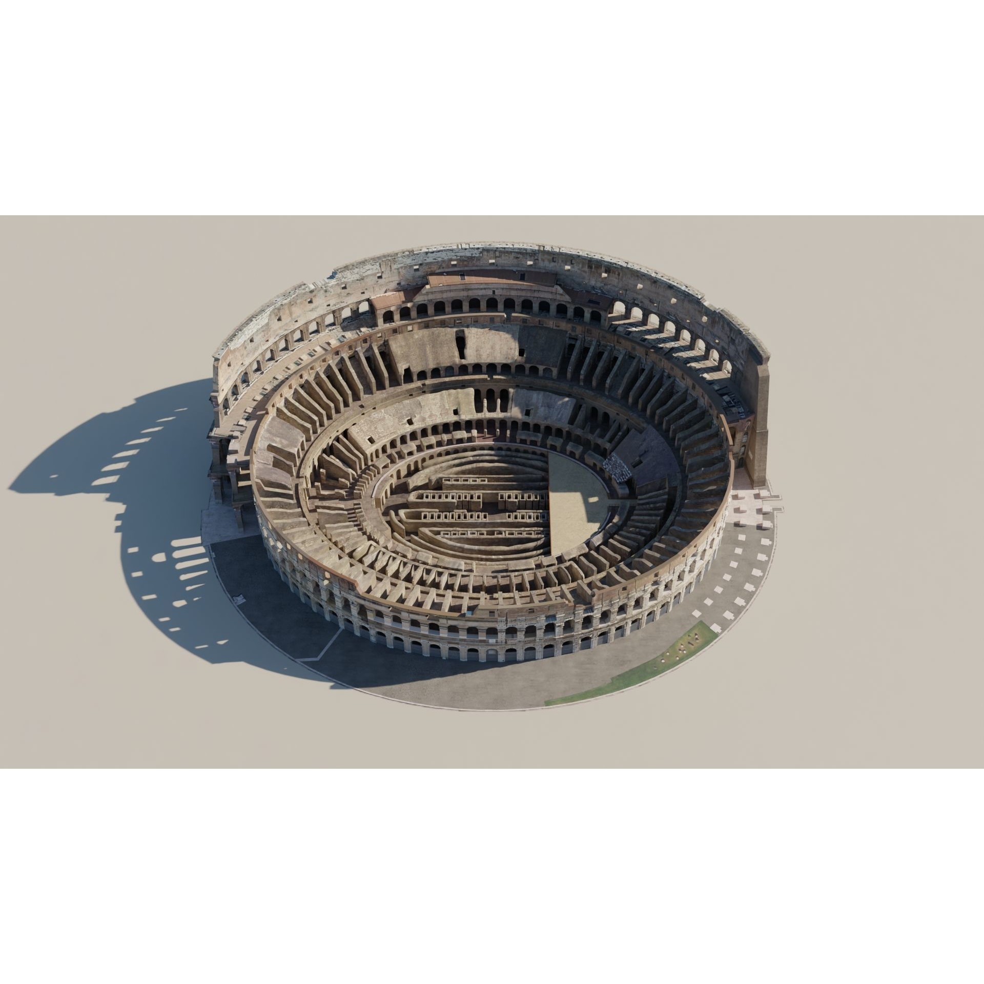 Roman Colosseum Ruins - Ultra High Detail 3D Model - View 7