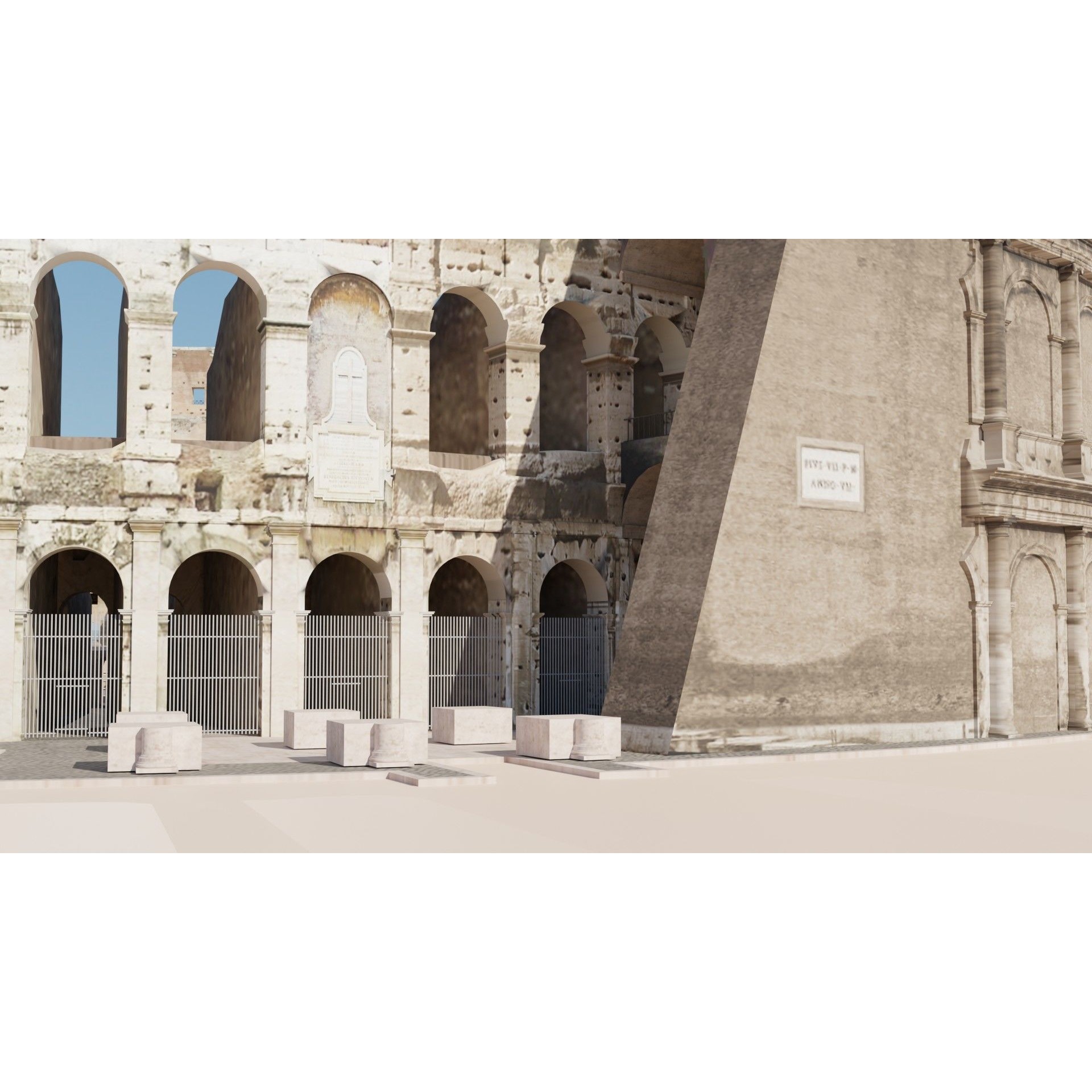 Roman Colosseum Ruins - Ultra High Detail 3D Model - View 8