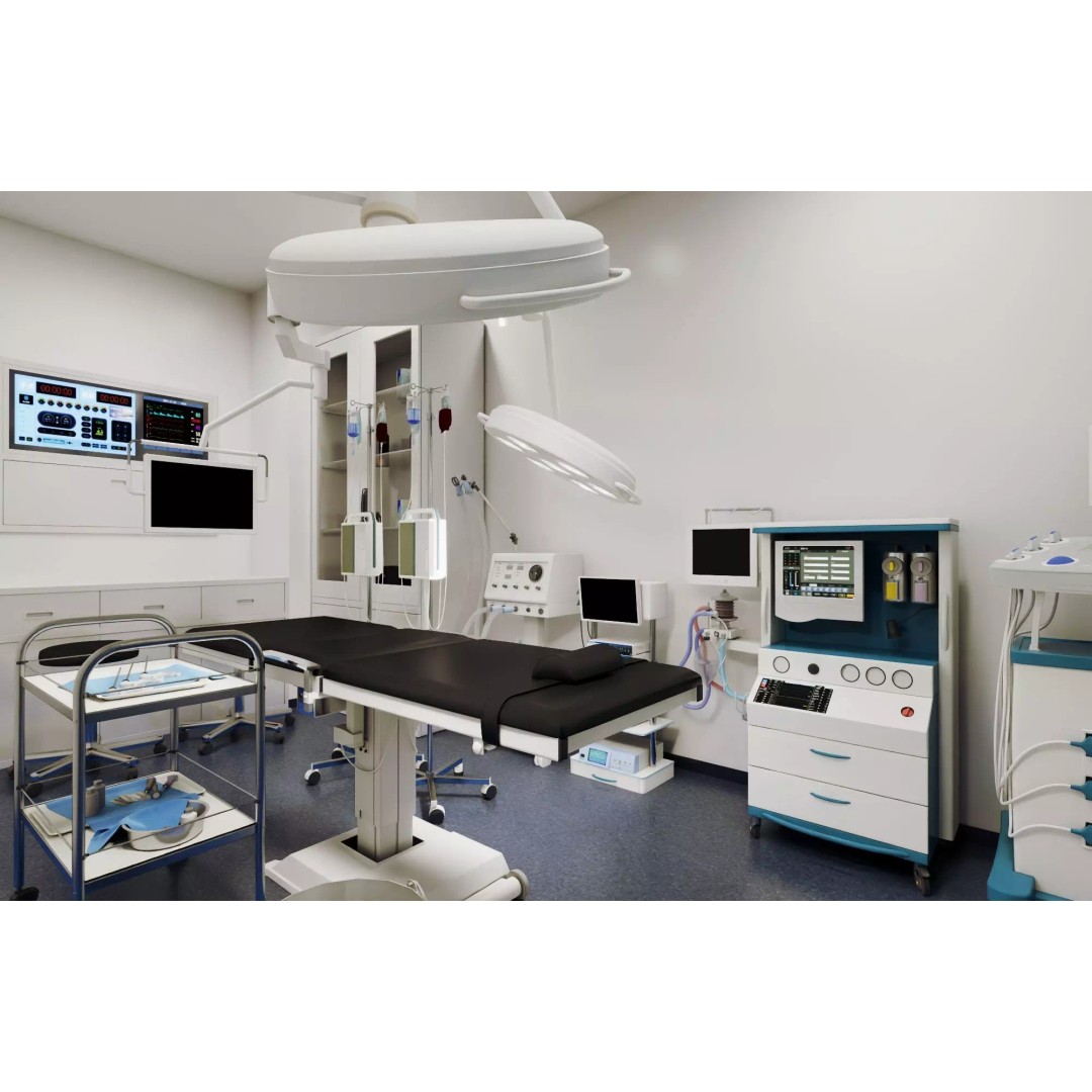 ICU Hospital Room 3D Model – Low Poly Rigged Asset, FBX, Blender - View 10