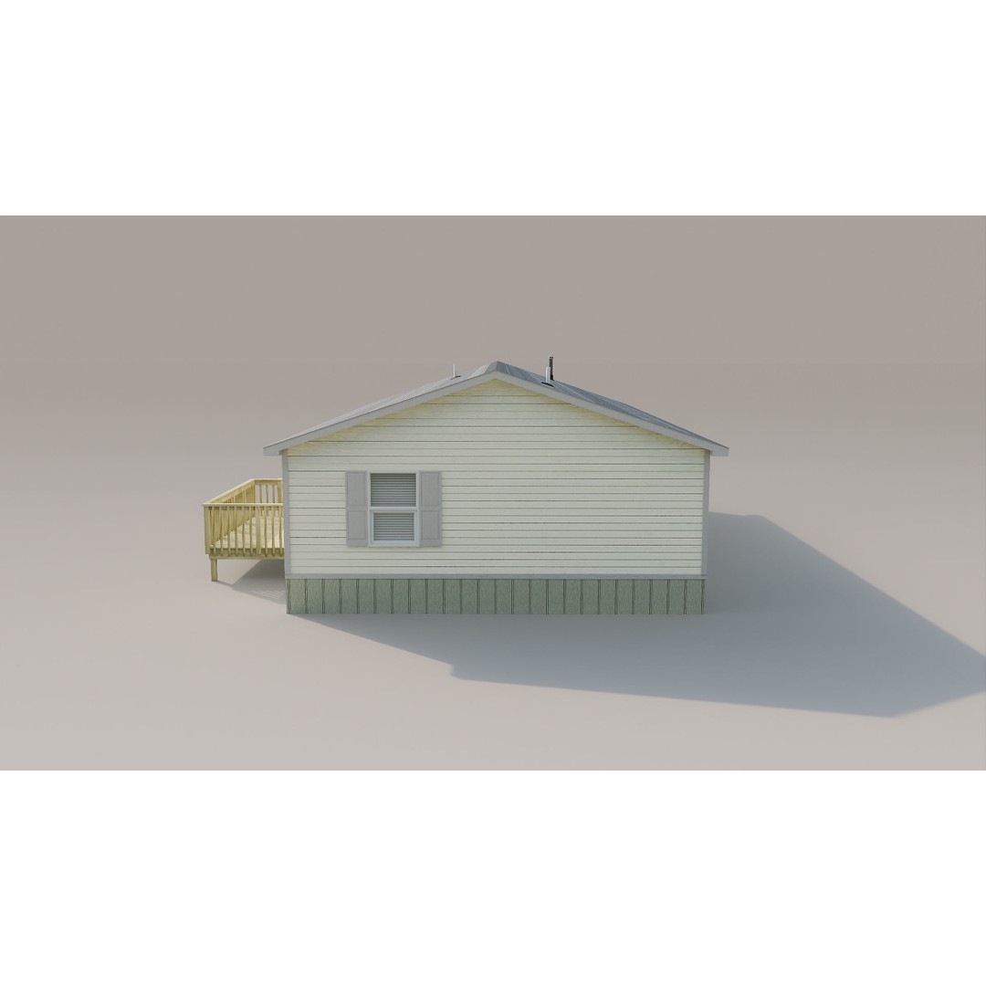 Trailer Houses 3D Model – Low Poly Mobile Home Asset, FBX & Blender - View 10